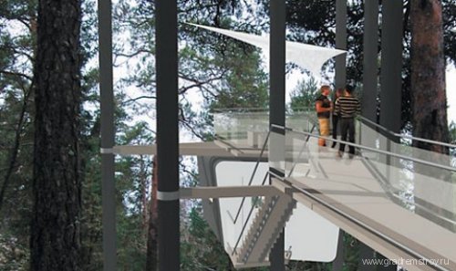 Отель на деревьях (Treehotel , Швеция)