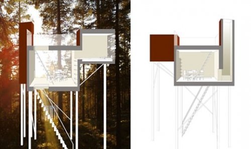 Отель на деревьях (Treehotel , Швеция)